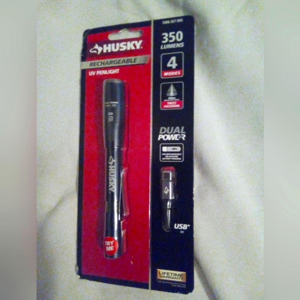Husky uv pen light flash light